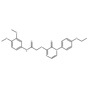 N-(3,4-dimethoxyphenyl)-2-((4-(4-ethoxyphenyl)-3-oxo-3,4-dihydropyrazin-2-yl)thio)acetamide Structure