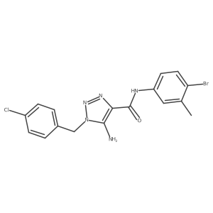 5-amino-N-(4-bromo-3-methylphenyl)-1-(4-chlorobenzyl)-1H-1,2,3-triazole-4-carboxamide结构式