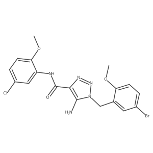 5-amino-1-(5-bromo-2-methoxybenzyl)-N-(5-chloro-2-methoxyphenyl)-1H-1,2,3-triazole-4-carboxamide结构式