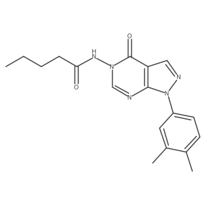 N-(1-(3,4-dimethylphenyl)-4-oxo-1H-pyrazolo[3,4-d]pyrimidin-5(4H)-yl)pentanamide Structure