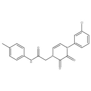 2-[4-(3-chlorophenyl)-2,3-dioxo-1,2,3,4-tetrahydropyrazin-1-yl]-N-(4-methylphenyl)acetamide结构式