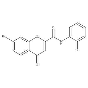 O=C(Nc1ccccc1F)c1cc(=O)c2ccc(Br)cc2o1结构式