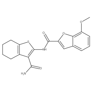 N-(3-carbamoyl-4,5,6,7-tetrahydrobenzo[b]thiophen-2-yl)-7-methoxybenzofuran-2-carboxamide Structure