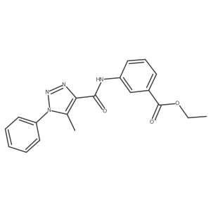 Ethyl 3-[(5-methyl-1-phenyl-1,2,3-triazol-4-yl)carbonylamino]benzoate Structure
