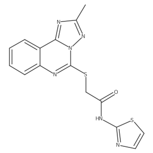 2-[(2-methyl[1,2,4]triazolo[1,5-c]quinazolin-5-yl)sulfanyl]-N-(1,3-thiazol-2-yl)acetamide结构式