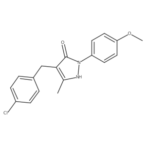 4-(4-chlorobenzyl)-1-(4-methoxyphenyl)-3-methyl-1H-pyrazol-5-ol结构式