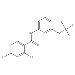 2,6-dichloro-N~3~-[3-(trifluoromethoxy)phenyl]nicotinamide结构式