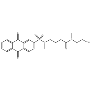 N-(2-hydroxyethyl)-N-methyl-4-(N-methyl-9,10-dioxo-9,10-dihydroanthracene-2-sulfonamido)butanamide Structure