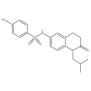 4-bromo-N-(1-isobutyl-2-oxo-1,2,3,4-tetrahydroquinolin-6-yl)benzenesulfonamide结构式