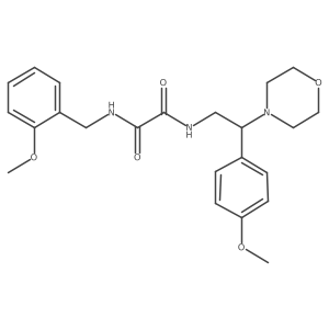 N1-(2-methoxybenzyl)-N2-(2-(4-methoxyphenyl)-2-morpholinoethyl)oxalamide结构式
