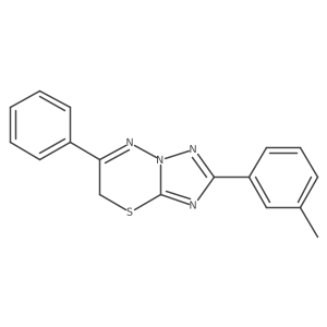 2-(3-methylphenyl)-6-phenyl-7H-[1,2,4]triazolo[5,1-b][1,3,4]thiadiazine结构式