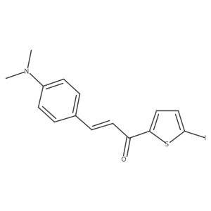 (E)-3-(4-(dimethylamino)phenyl)-1-(5-iodothiophen-2-yl)prop-2-en-1-one Structure