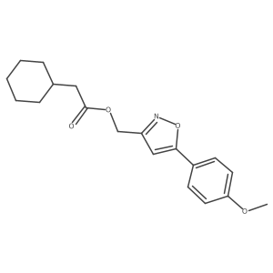 (5-(4-Methoxyphenyl)isoxazol-3-yl)methyl 2-cyclohexylacetate Structure