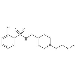 2-fluoro-N-((1-(2-methoxyethyl)piperidin-4-yl)methyl)benzenesulfonamide Structure