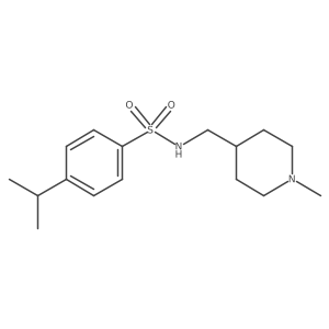 4-isopropyl-N-((1-methylpiperidin-4-yl)methyl)benzenesulfonamide结构式