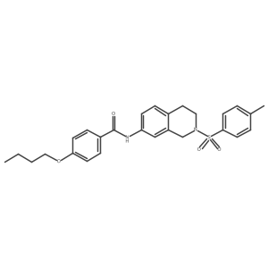 4-butoxy-N-(2-tosyl-1,2,3,4-tetrahydroisoquinolin-7-yl)benzamide Structure