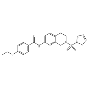 4-ethoxy-N-(2-(thiophen-2-ylsulfonyl)-1,2,3,4-tetrahydroisoquinolin-7-yl)benzamide结构式