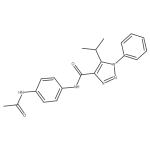 N-[4-(acetylamino)phenyl]-1-phenyl-5-(propan-2-yl)-1H-1,2,3-triazole-4-carboxamide结构式