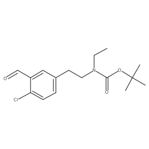 [2-(4-Chloro-3-formyl-phenyl)-ethyl]-ethyl-carbamic acid tert-butyl ester Structure