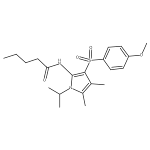 N-{3-[(4-methoxyphenyl)sulfonyl]-4,5-dimethyl-1-(propan-2-yl)-1H-pyrrol-2-yl}pentanamide Structure