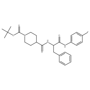 tert-butyl 4-[[(2S)-1-(4-fluoroanilino)-1-oxo-3-phenylpropan-2-yl]carbamoyl]piperidine-1-carboxylate Structure