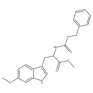 methyl 2-(benzyloxycarbonylamino)-3-(6-methoxy-1H-indol-3-yl)propanoate结构式