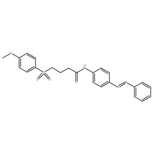 (E)-4-((4-methoxyphenyl)sulfonyl)-N-(4-(phenyldiazenyl)phenyl)butanamide结构式