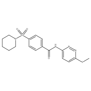 N-(6-(methylthio)pyridazin-3-yl)-4-(piperidin-1-ylsulfonyl)benzamide结构式