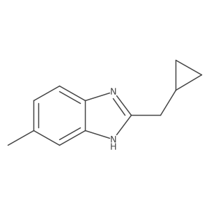 2-(cyclopropylmethyl)-6-methyl-1H-1,3-benzodiazole Structure