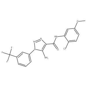 5-amino-N-(2-chloro-5-methoxyphenyl)-1-[3-(trifluoromethyl)phenyl]-1H-1,2,3-triazole-4-carboxamide Structure