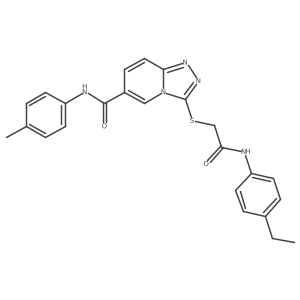 3-((2-((4-ethylphenyl)amino)-2-oxoethyl)thio)-N-(p-tolyl)-[1,2,4]triazolo[4,3-a]pyridine-6-carboxamide Structure