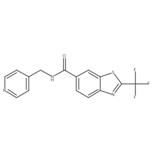 N-(pyridin-4-ylmethyl)-2-(trifluoromethyl)-1,3-benzothiazole-6-carboxamide结构式