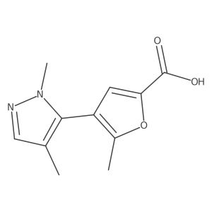 4-(1,4-dimethyl-1H-pyrazol-5-yl)-5-methyl-2-furancarboxylic acid Structure