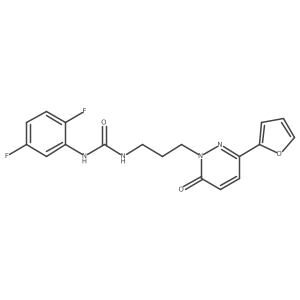 1-(2,5-Difluorophenyl)-3-{3-[3-(furan-2-yl)-6-oxo-1,6-dihydropyridazin-1-yl]propyl}urea结构式