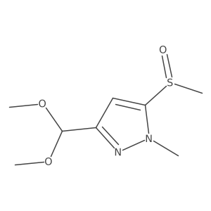 3-(Dimethoxymethyl)-1-methyl-5-(methylsulfinyl)-1h-pyrazole结构式