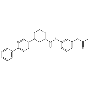 N-(3-acetamidophenyl)-1-(6-phenylpyridazin-3-yl)piperidine-3-carboxamide结构式