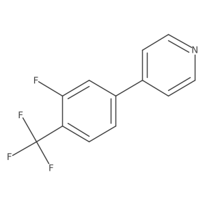 4-(3-Fluoro-4-(trifluoromethyl)phenyl)pyridine Structure