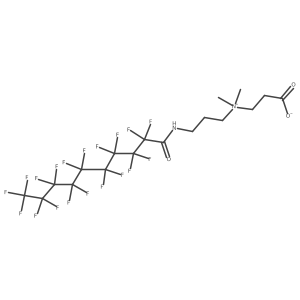 N-(2-Carboxyethyl)-N,N-dimethyl-3-[(perfluoro-1-oxodecyl)amino]propanaminium结构式