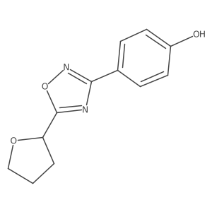 4-[5-(Oxolan-2-yl)-1,2,4-oxadiazol-3-yl]phenol结构式