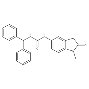 1-Benzhydryl-3-(1-methyl-2-oxoindolin-5-yl)urea Structure