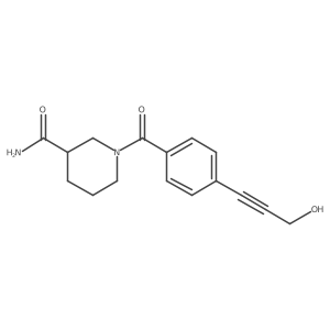 1-[4-(3-Hydroxy-1-propyn-1-yl)benzoyl]-3-piperidinecarboxamide Structure