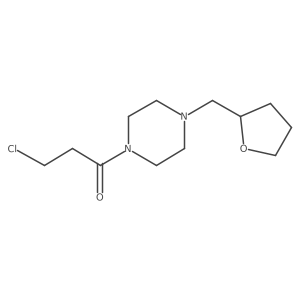 3-Chloro-1-{4-[(oxolan-2-yl)methyl]piperazin-1-yl}propan-1-one Structure