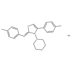 (Z)-4-methyl-N-(3-morpholino-4-(p-tolyl)thiazol-2(3H)-ylidene)aniline hydrobromide Structure