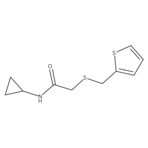 n-Cyclopropyl-2-((thiophen-2-ylmethyl)thio)acetamide Structure