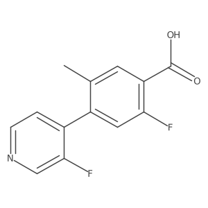 2-Fluoro-4-(3-fluoro-4-pyridinyl)-5-methylbenzoic acid结构式