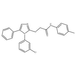 2-{[1-(3-chlorophenyl)-5-phenyl-1H-imidazol-2-yl]sulfanyl}-N-(4-methylphenyl)acetamide Structure