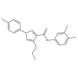 N-(3,4-dichlorophenyl)-4-ethoxy-1-(4-fluorophenyl)-1H-pyrazole-3-carboxamide Structure