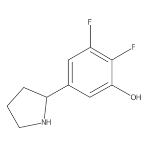 (S)-2,3-Difluoro-5-(pyrrolidin-2-yl)phenol结构式
