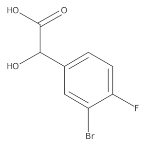 3-Bromo-4-fluoromandelic acid Structure