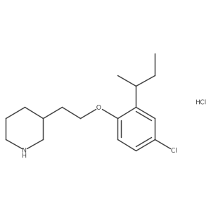 3-{2-[2-(Sec-butyl)-4-chlorophenoxy]-ethyl}piperidine hydrochloride Structure